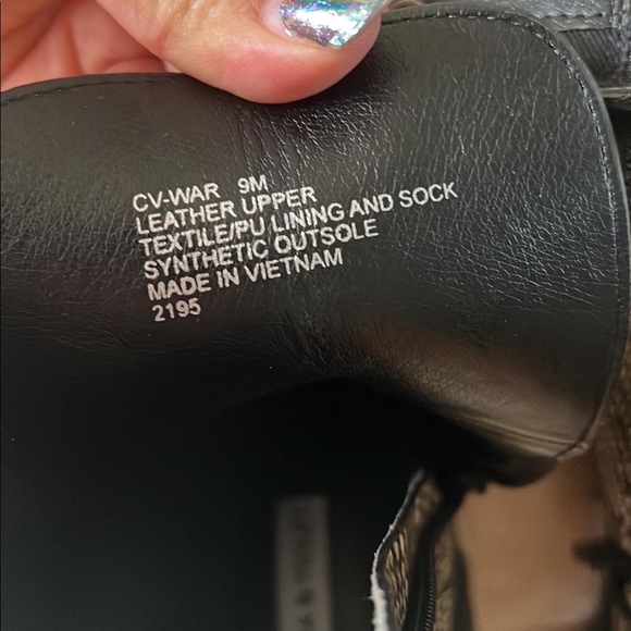 Leather Snakeprint Combat boots - Picture 3 of 3